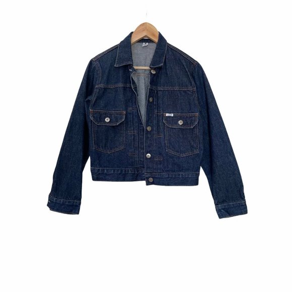 Vintage Guess Denim Jean Buckle Back Trucker - Picture 2 of 6